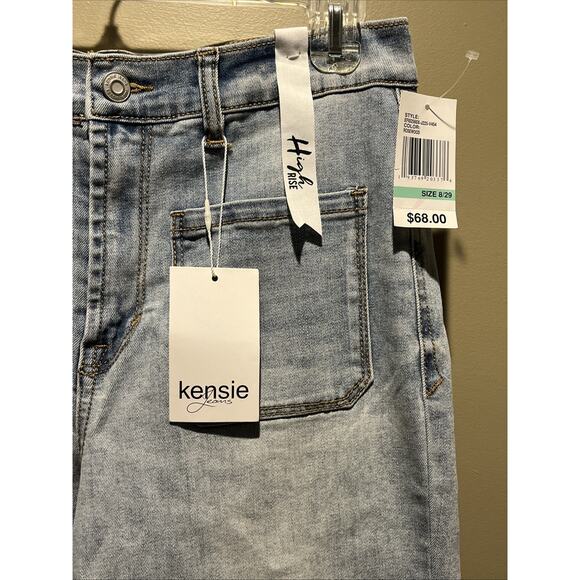 Kensie Jeans Women’s 8/29 High Rise Light Blue Relaxed Straight 25” Inseam - Picture 3 of 9